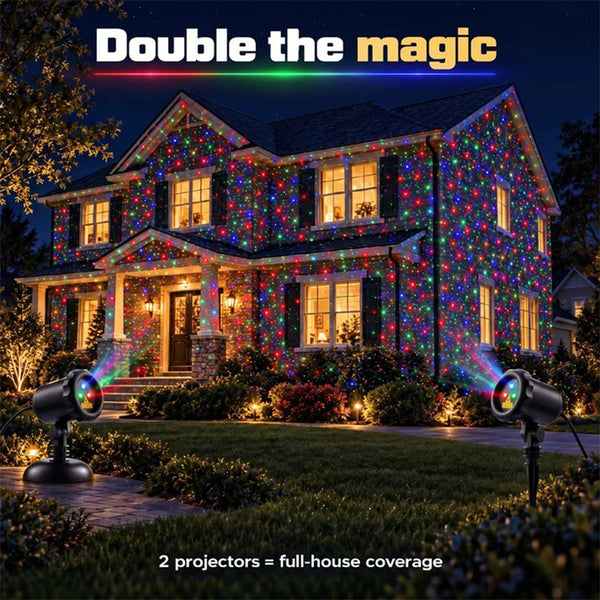 Sakerplus® Three Color Outdoor Christmas Laser Lights