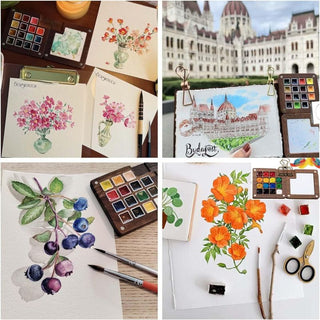 Sakerplus® Mini Pocket Watercolor Paint Set