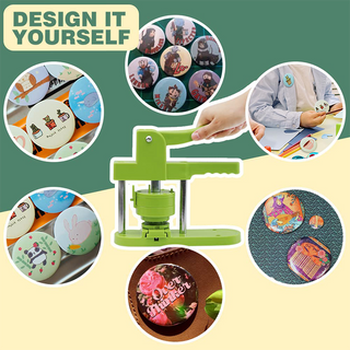Sakerplus® Button Badge Maker Press Machine