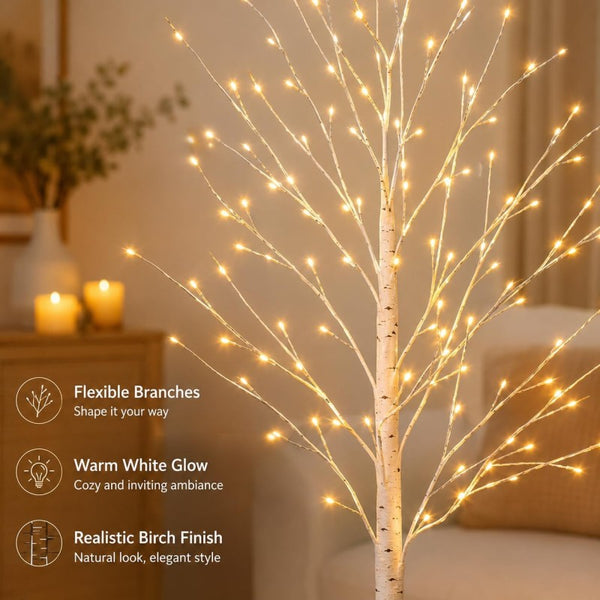 Sakerplus® Warm White LED Birch Tree Lights