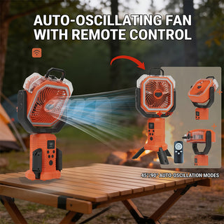 Sakerplus® Camping Fan Portable Adjustable Height Stand