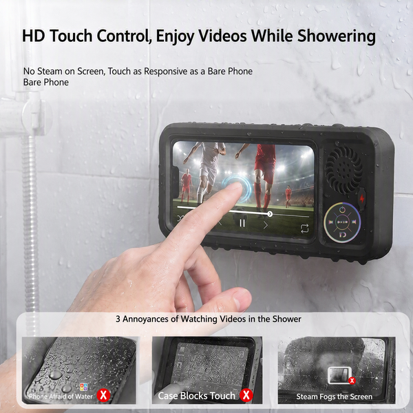 Sakerplus® Waterproof Bluetooth Shower Phone Holder
