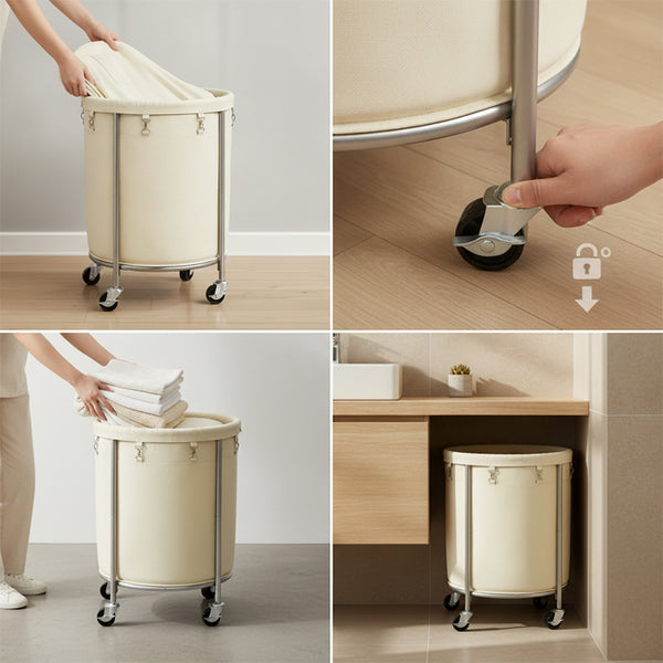 Sakerplus® Rolling Laundry Hamper With Removable Bag