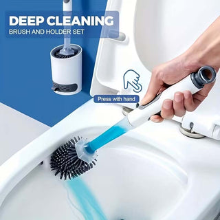Sakerplus® Silicone Toilet Bowl Cleaning Brush Set