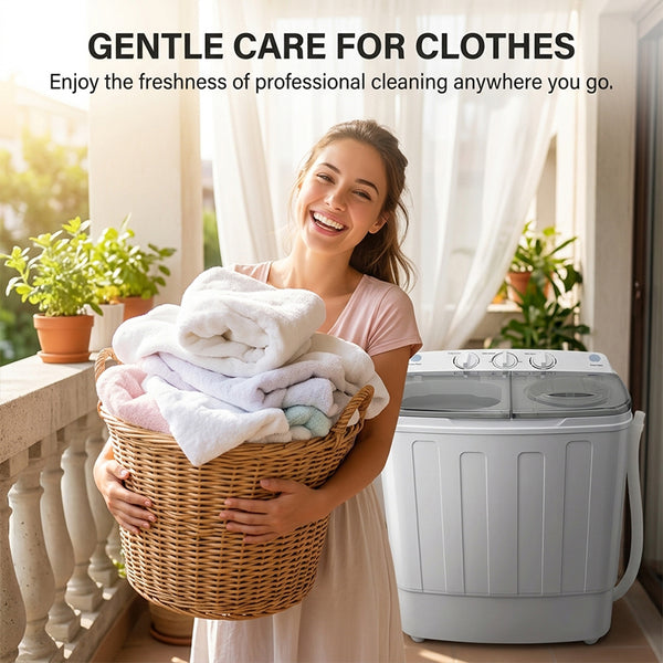 Sakerplus® Twin Tub Mini Washer and Dryer Combo