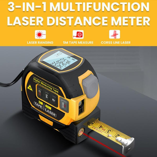 Cinta métrica láser infrarroja portátil 3 en 1 Sakerplus®