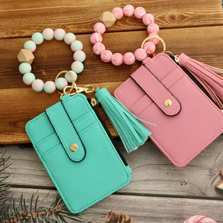 Sakerplus® Wristlet Keychain Bracelet Wallet