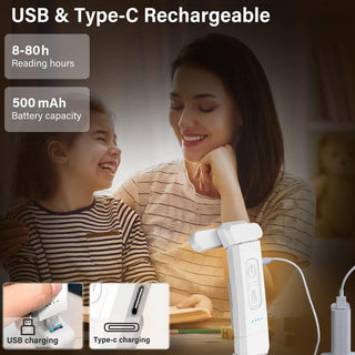 Sakerplus® USB Rechargeable Clip-On Reading Light