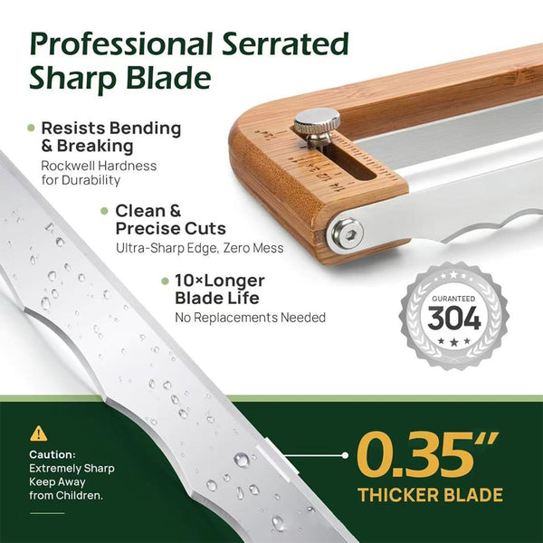 Cuchillo de pan ajustable Sakerplus® para pan casero