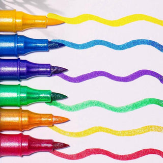 Sakerplus® Glitter Markers Dual Tip Set