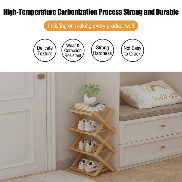 Sakerplus® Vertical Narrow Folding Shoe Storage Rack