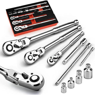 Sakerplus® Flex Head Ratchet Wrench Set Kit