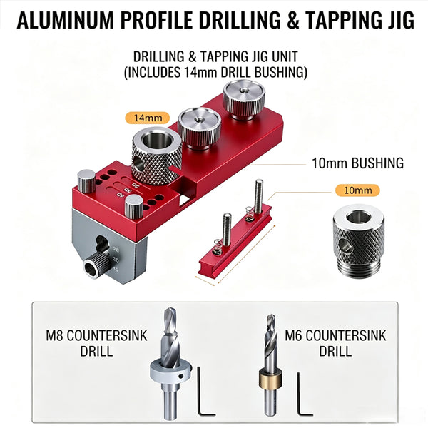 Sakerplus® Aluminum Profile Drilling Tapping Jig