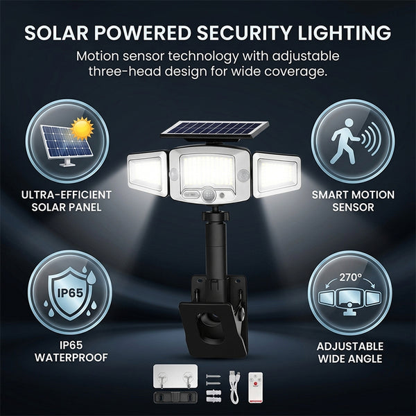 Sakerplus® Outdoor Solar Motion Sensor Security Light