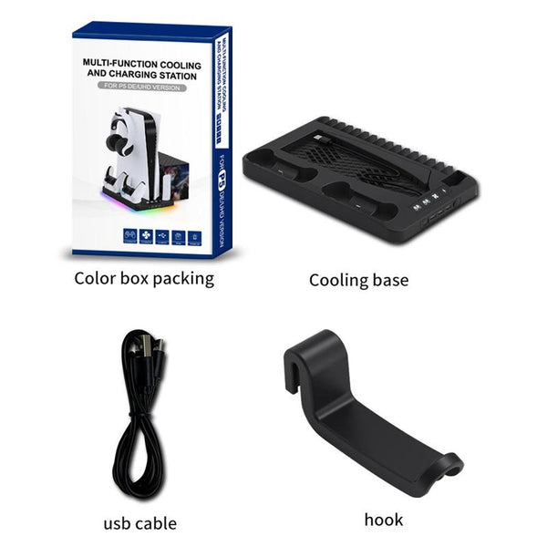 Soporte de carga y refrigeración SAKER para mando dual de PS5