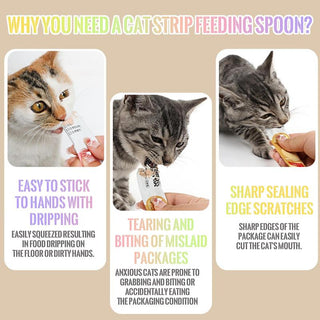 Sakerplus® Cat Treat Squeeze Feeding Spoon