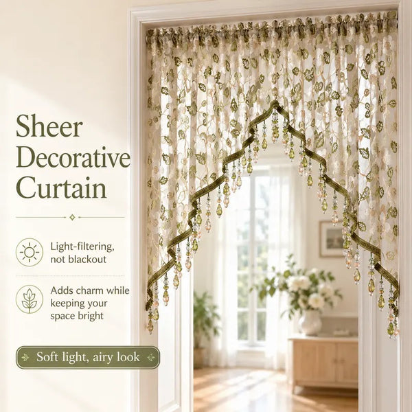 Sakerplus® Bedroom Lace Curtain With Adjustable Rod