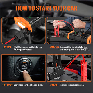 Sakerplus® Compact Car Jump Starter With Air Compressor