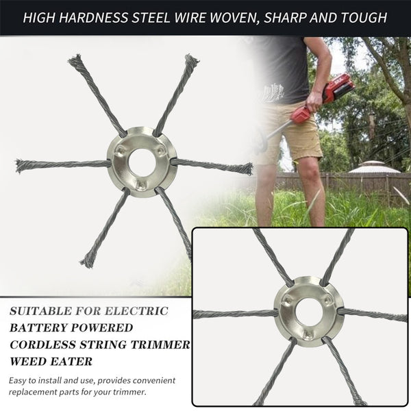 Cabezal de corte para desbrozadora de alambre de acero Sakerplus® de 6 pulgadas