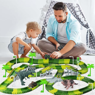 Sakerplus® Dinosaur World Flexible Track Playset