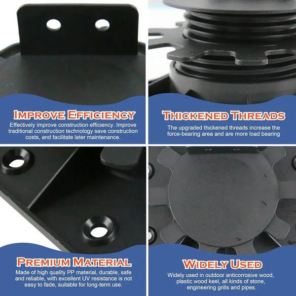 Sakerplus® Adjustable Deck Support Pedestal Kit