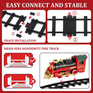 Sakerplus Electric Christmas Train Toy Set
