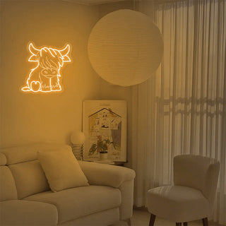 Sakerplus® Highland Cow LED Neon Light