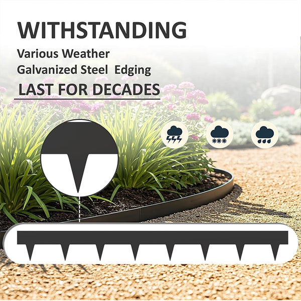 Sakerplus® Flexible Steel Garden Border