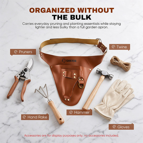 Saker® Leather Garden Tool Belt Holster