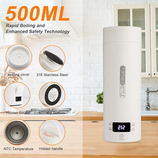 Sakerplus Portable Travel Electric Tea Kettle