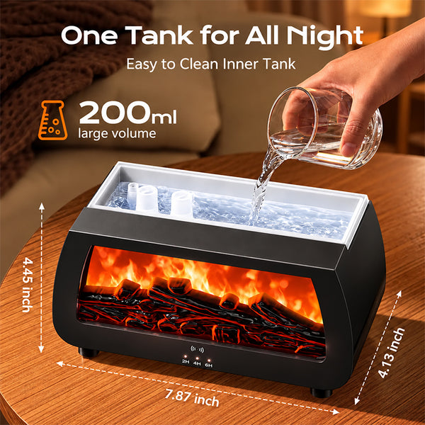 Sakerplus® Sound Reactive Fireplace Essential Oil Diffuser