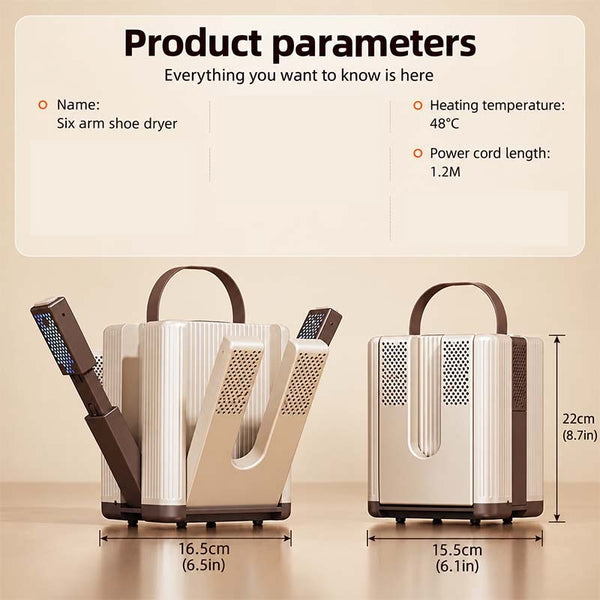 Sakerplus® 6-Arm Timed Shoe And Boot Dryer