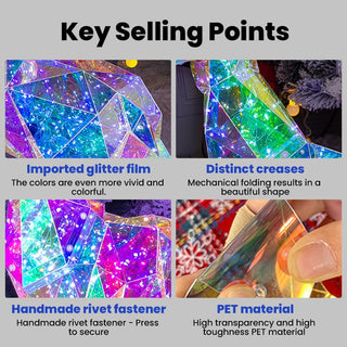 Sakerplus Lighted Prism Christmas Tree Decor