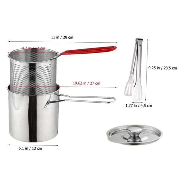 Multifunctional stainless steel fryer dimensions