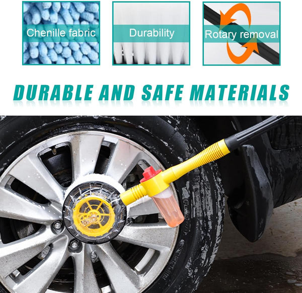 Sakerplus® 360° Spin Auto Cleaning Brush with Long Handle