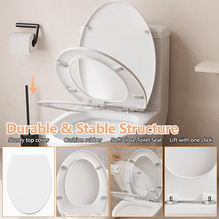 Sakerplus® Round Toilet Seat Slow Close Hinges