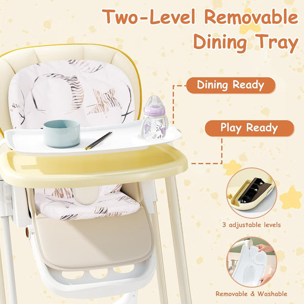 Sakerplus® Electric Foldable Adjustable Baby High Chair
