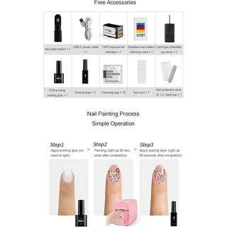 Sakerplus Portable Digital Nail Art Printer Machine