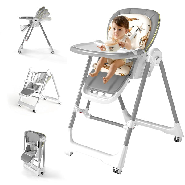 Sakerplus® Electric Foldable Adjustable Baby High Chair