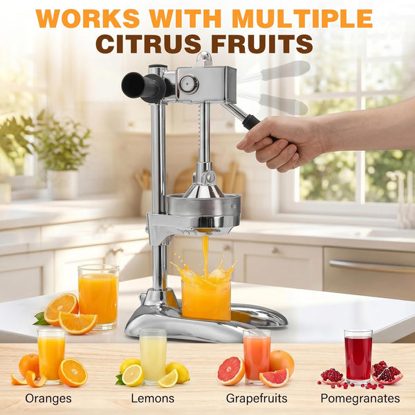 Sakerplus® Gear Drive Gravity Manual Citrus Juicer