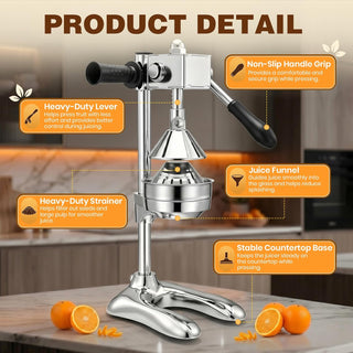 Sakerplus® Gear Drive Gravity Manual Citrus Juicer