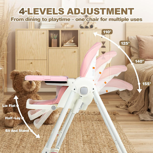 Sakerplus® Electric Foldable Adjustable Baby High Chair