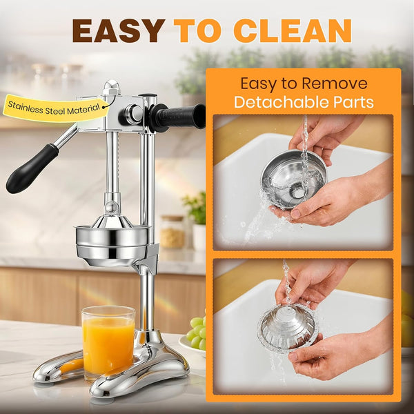 Sakerplus® Gear Drive Gravity Manual Citrus Juicer