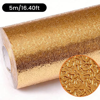 Sakerplus® Waterproof & Oil-Proof Orange Peel Aluminum Foil Contact Paper