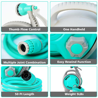 Carrete de manguera de jardín portátil retráctil Sakerplus®