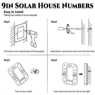 Sakerplus® Solar Lighted Address Signs For Houses