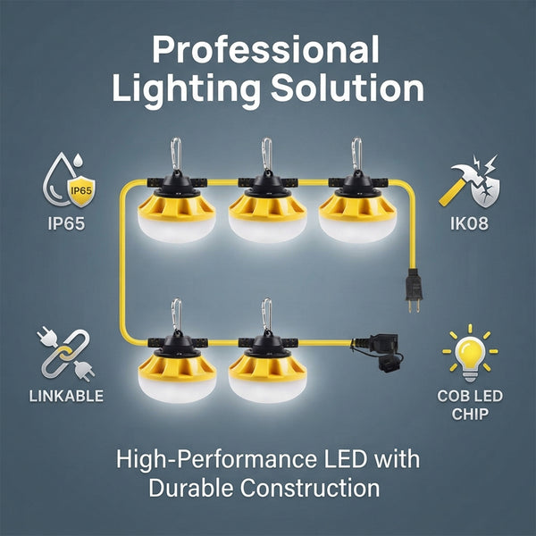 Sakerplus® 50FT Industrial LED Construction String Lights