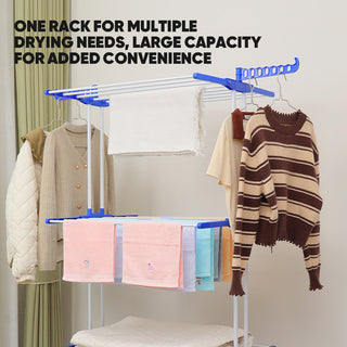 Sakerplus Foldable Stainless Steel Clothes Rack