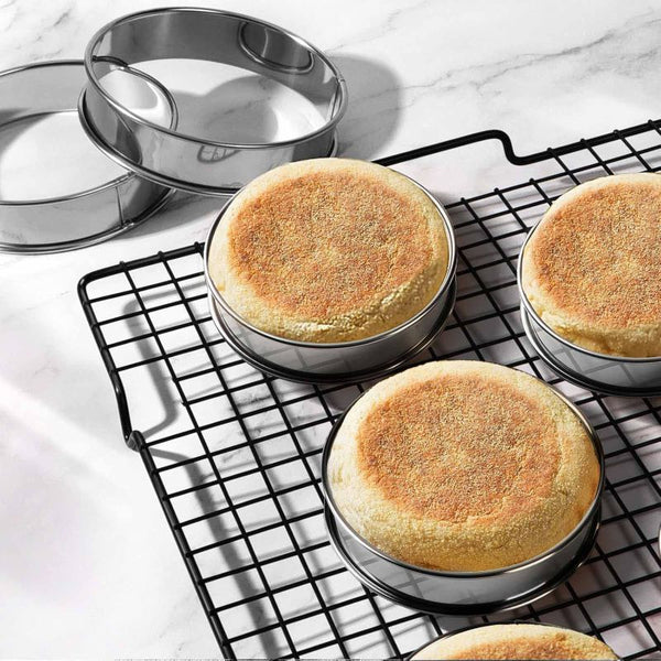 Sakerplus® English Muffin Crumpet Cookie Ring Set