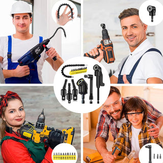 Sakerplus® 17Pcs Flexible Right Angle Drill Attachment